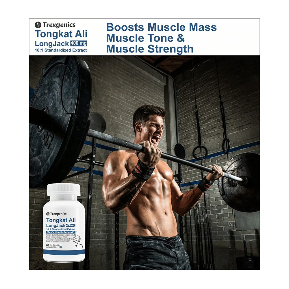 Trexgenics Tongkat Ali Longjack 400mg Veg Capsule - Image 4