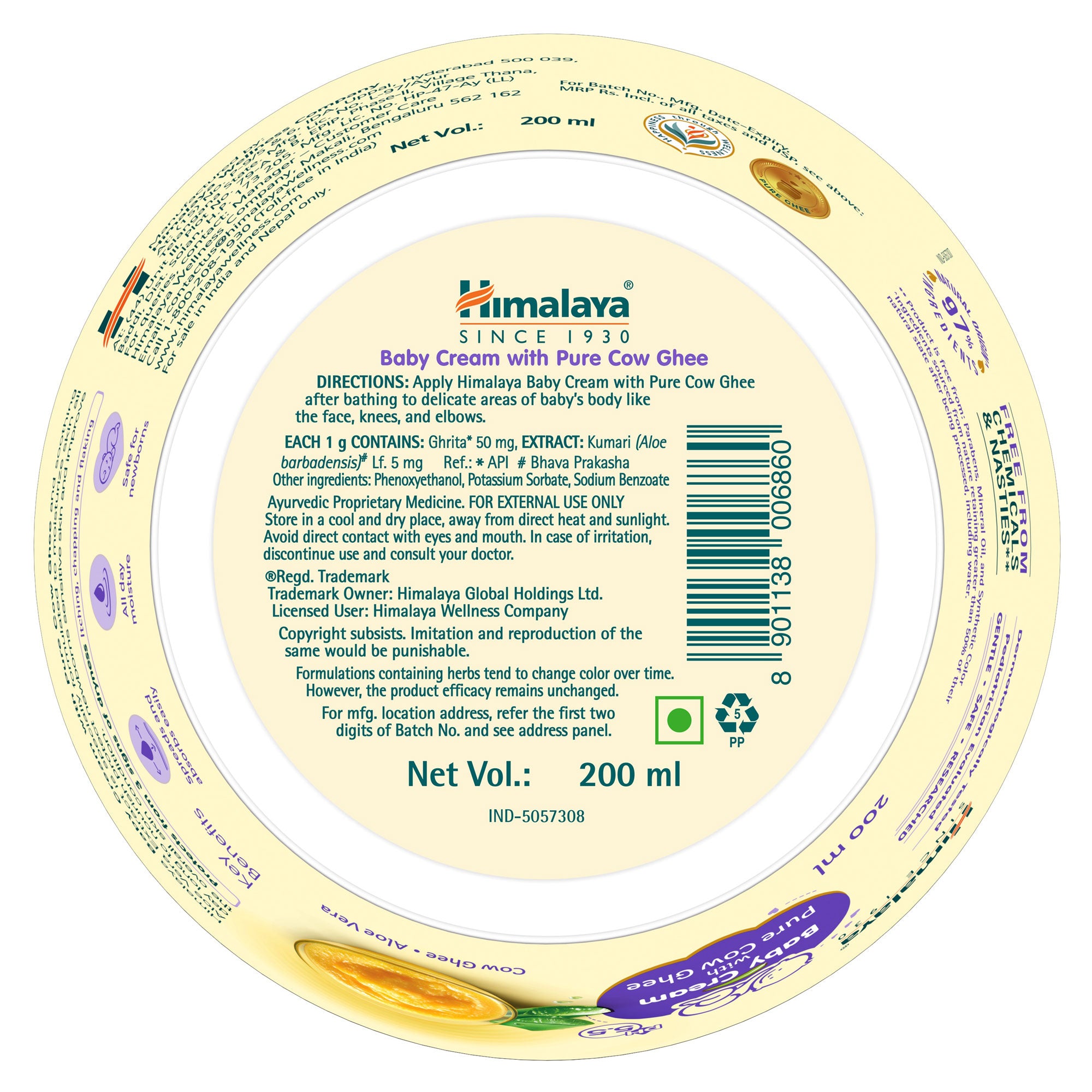 Himalaya Baby Cream With Pure Cow Ghee - Image 4