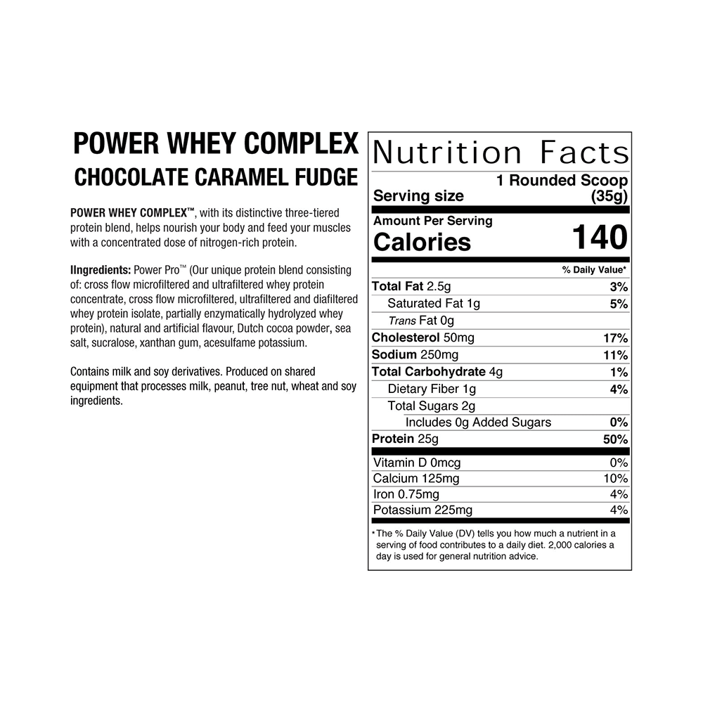 BioX Chocolate Caramel Fudge Power Whey Complex - Image 4
