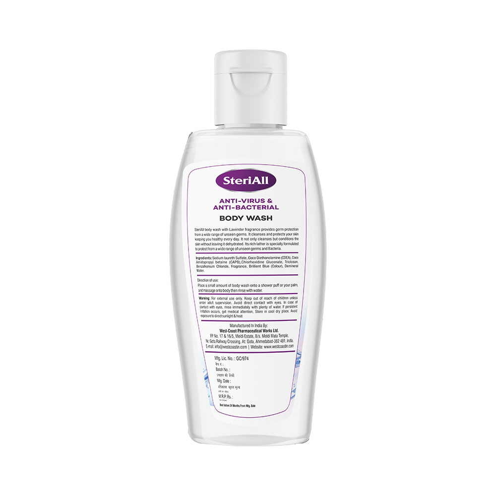 SteriAll Anti-Virus & Anti-Bacterial Body Wash Lavender - Image 2