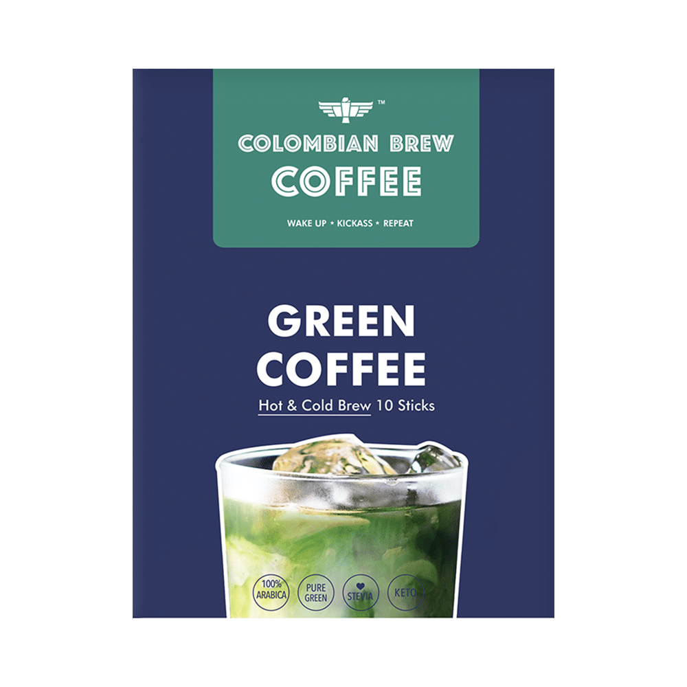 Colombian Brew Coffee Green Coffee (10 Sticks Each) Hot & Cold Brew