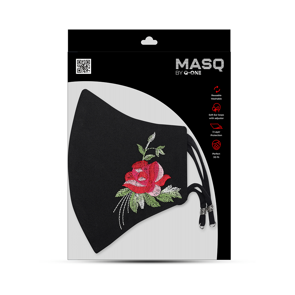 MASQ 4 Ply Face Mask for Women Large Multicolor Floral - Image 9