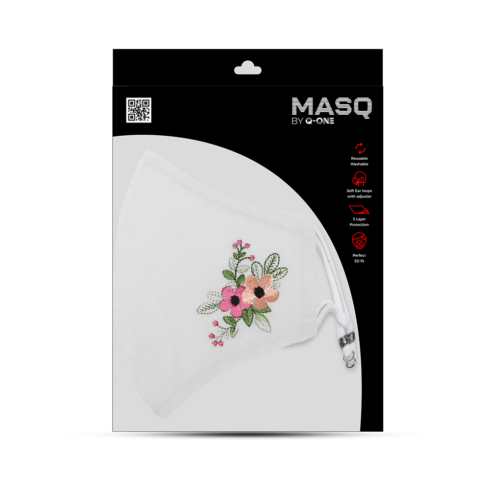 MASQ 4 Ply Face Mask for Women Large Multicolor Floral - Image 10