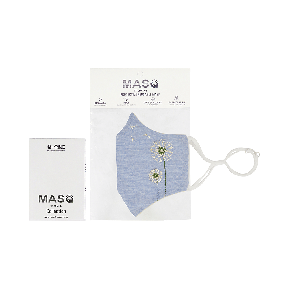 MASQ 4 Ply Face Mask for Women Large Multicolor Floral - Image 4