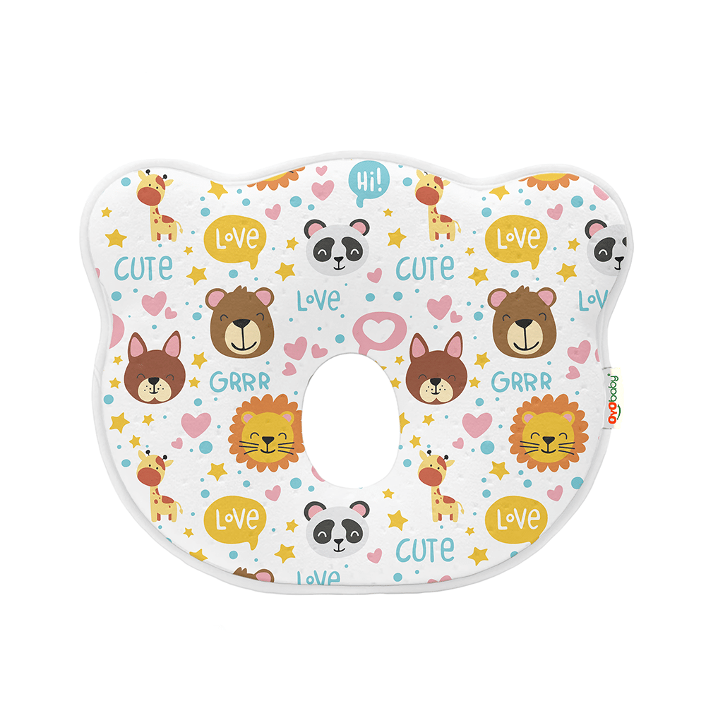 Oyo Baby Memory Foam Baby Head Shaping Pillow Animal Print