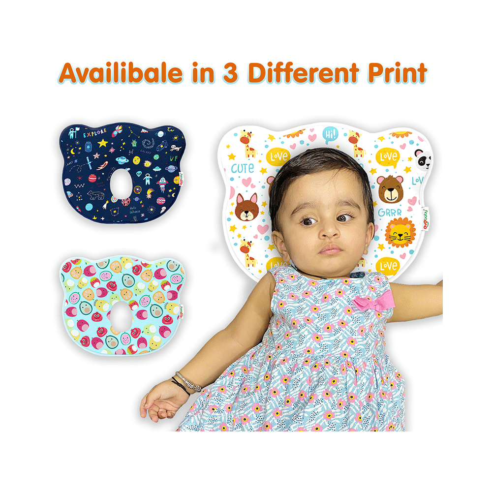 Oyo Baby Memory Foam Baby Head Shaping Pillow Animal Print - Image 5