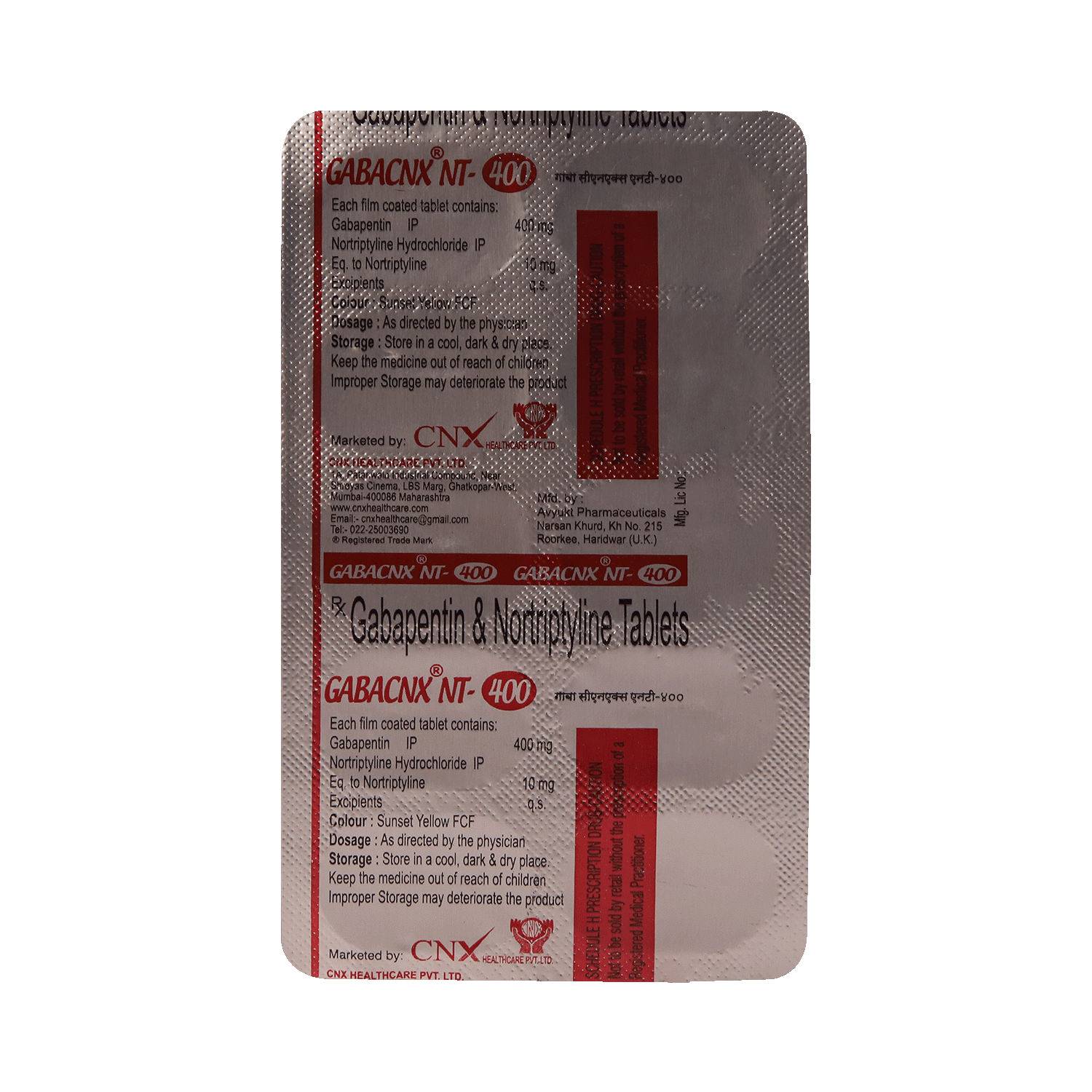 Gabacnx NT 400mg/10mg Tablet - Image 3