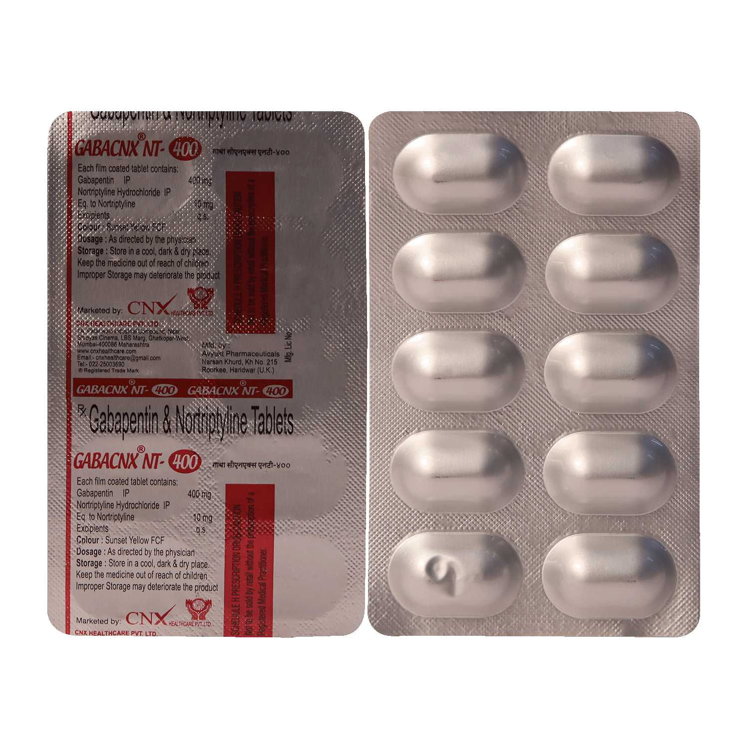 Gabacnx NT 400mg/10mg Tablet - Image 1