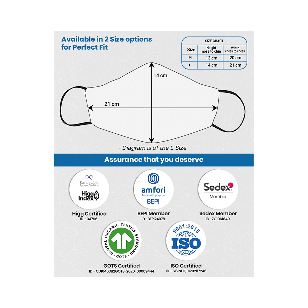 MASQ 4 Ply Face Mask for Women Large Multicolor Floral - Image 5