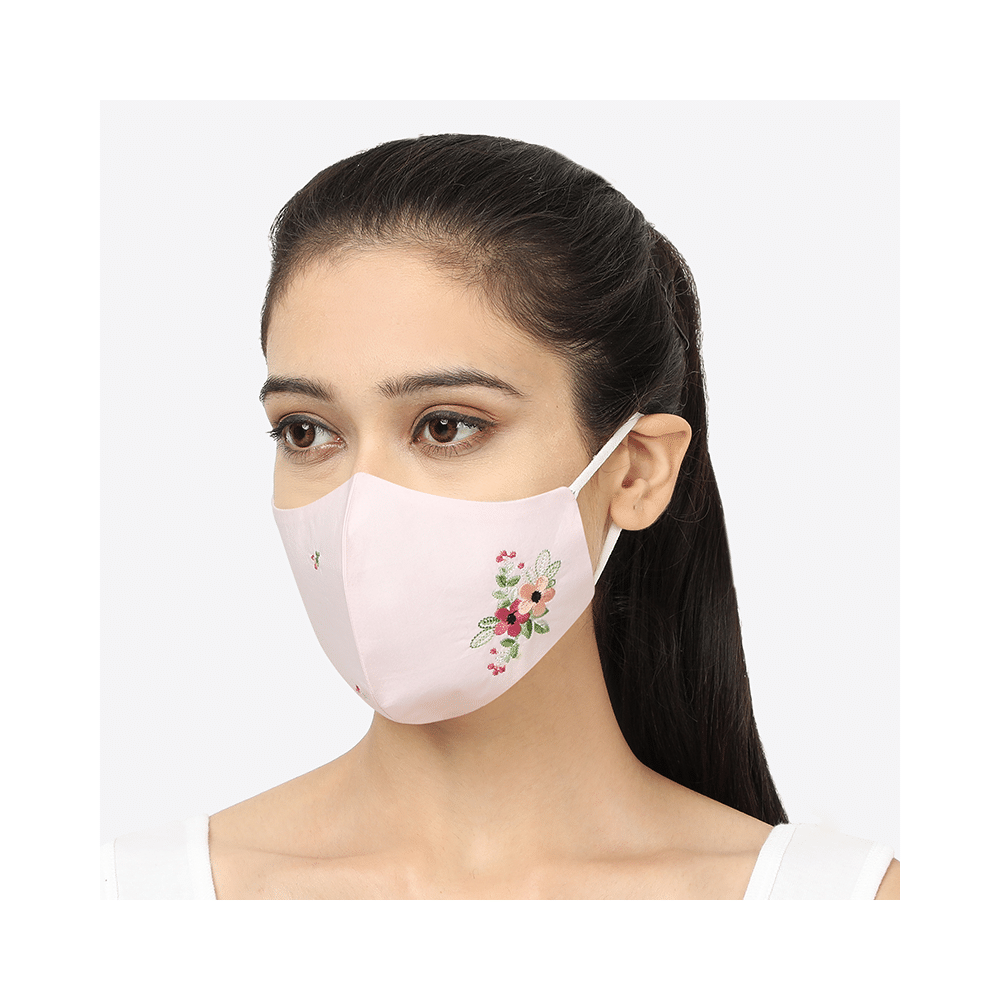 MASQ 4 Ply Face Mask for Women Large Multicolor Floral - Image 2