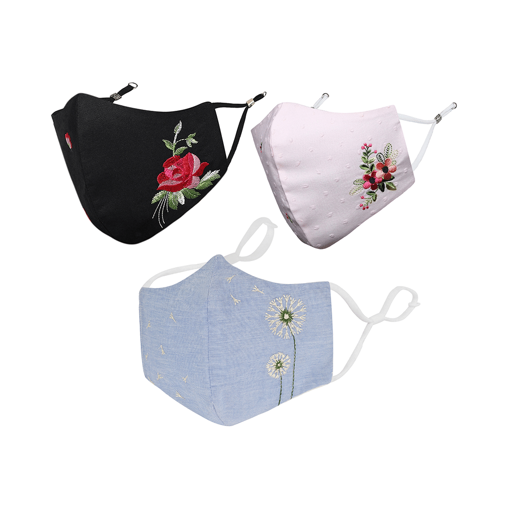 MASQ 4 Ply Face Mask for Women Large Multicolor Floral