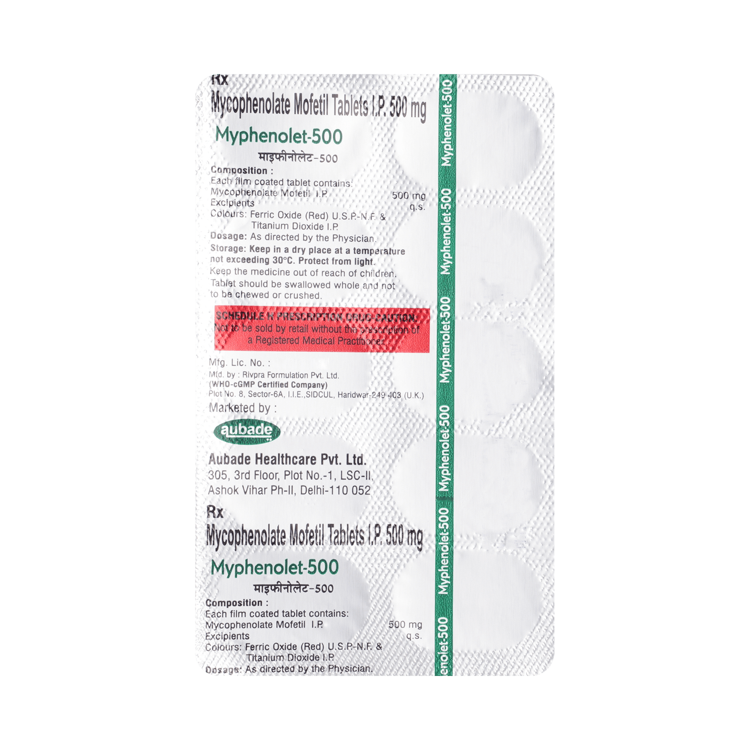 Myphenolet 500 Tablet - Image 5