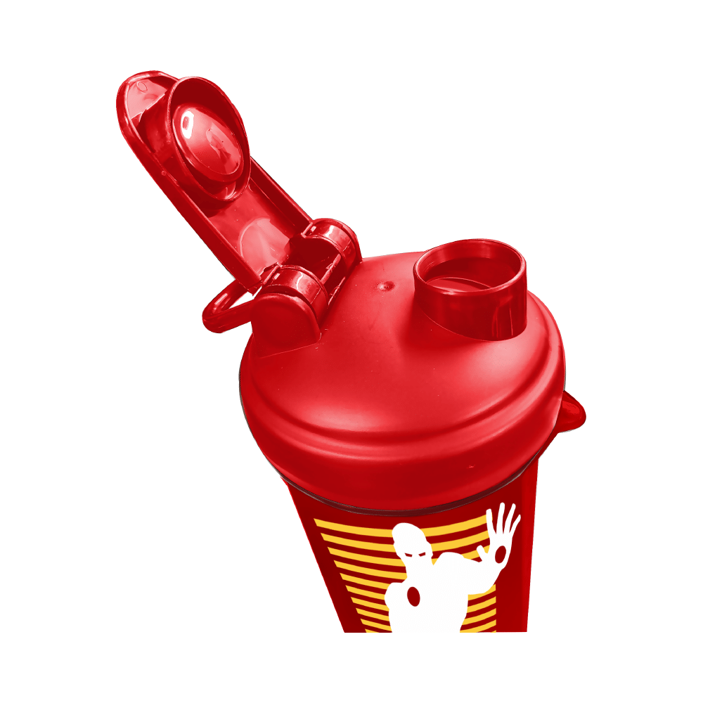 Powermax Fitness Protein Shaker Bottle with Single Storage Red - Image 4