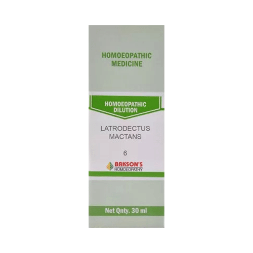 Bakson's Homeopathy Latrodectus Mactans Dilution 6 CH
