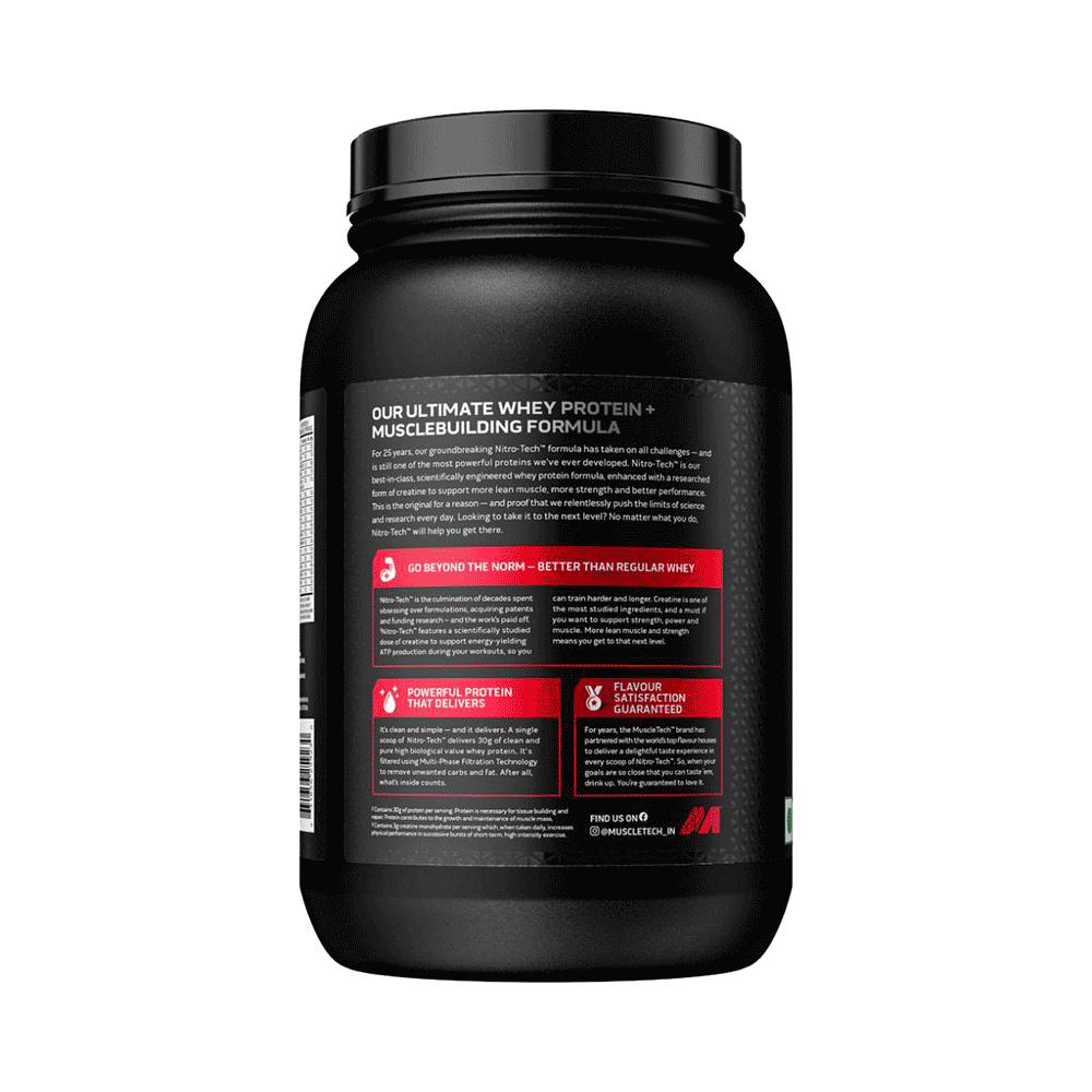 Muscletech Nitro Tech Whey Protein for Muscle Building | Milk Chocolate - Image 3