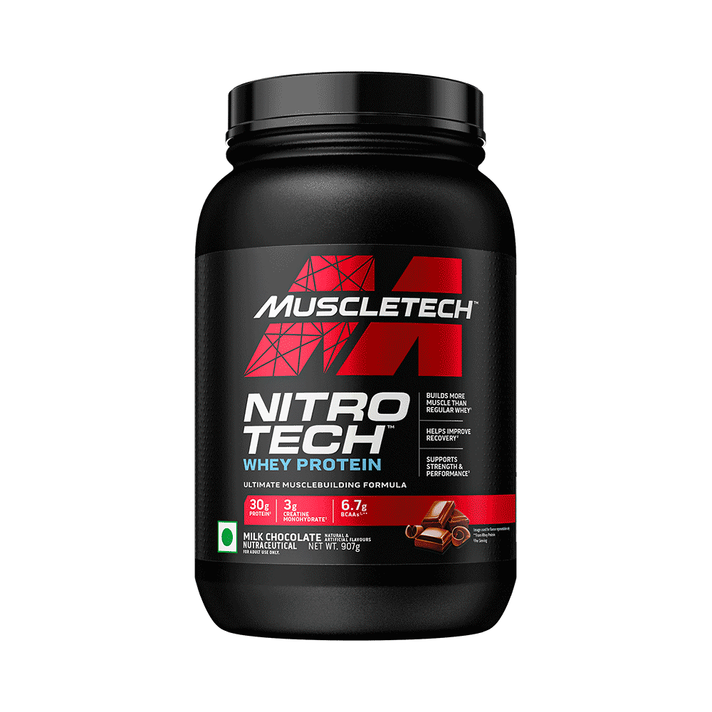 Muscletech Nitro Tech Whey Protein for Muscle Building | Milk Chocolate
