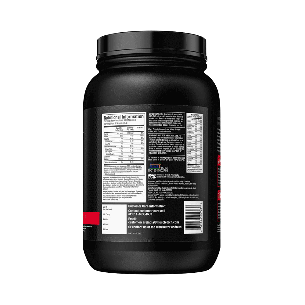 Muscletech Nitro Tech Whey Protein for Muscle Building | Milk Chocolate - Image 2