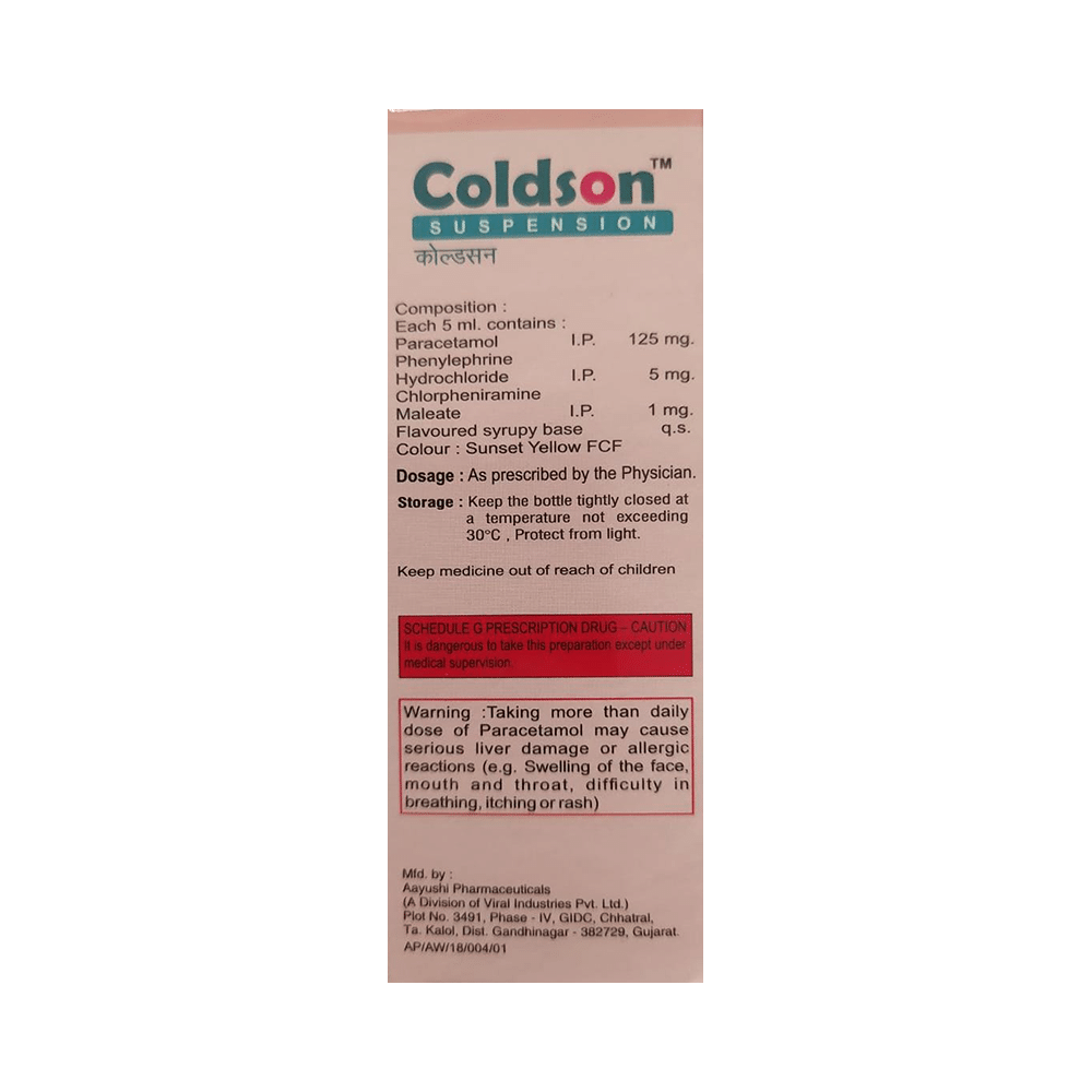 Coldson Oral Suspension Mango - Image 2
