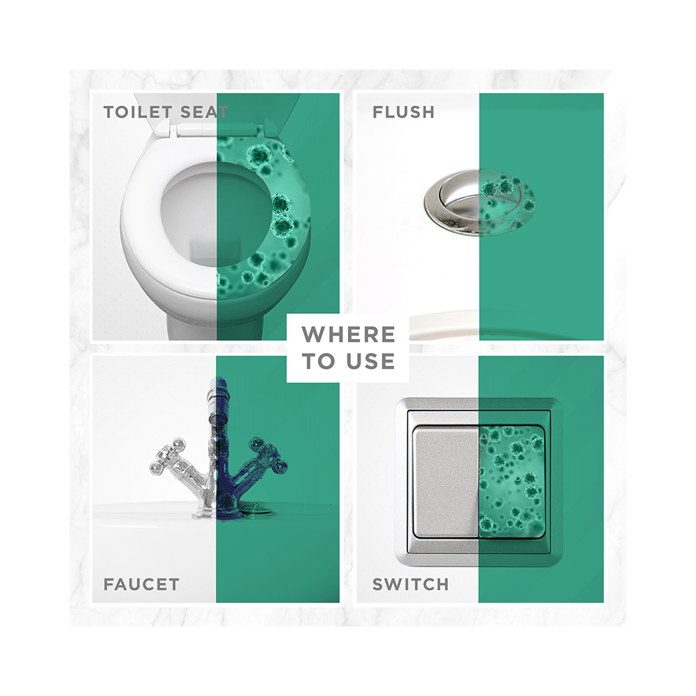 Pee Safe Toilet Seat Sanitizer Spray (50ml Each) Mint - Image 4