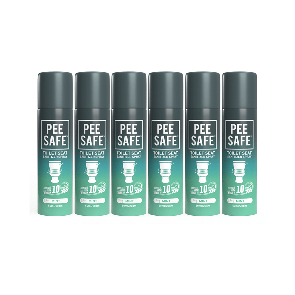Pee Safe Toilet Seat Sanitizer Spray (50ml Each) Mint - Image 1