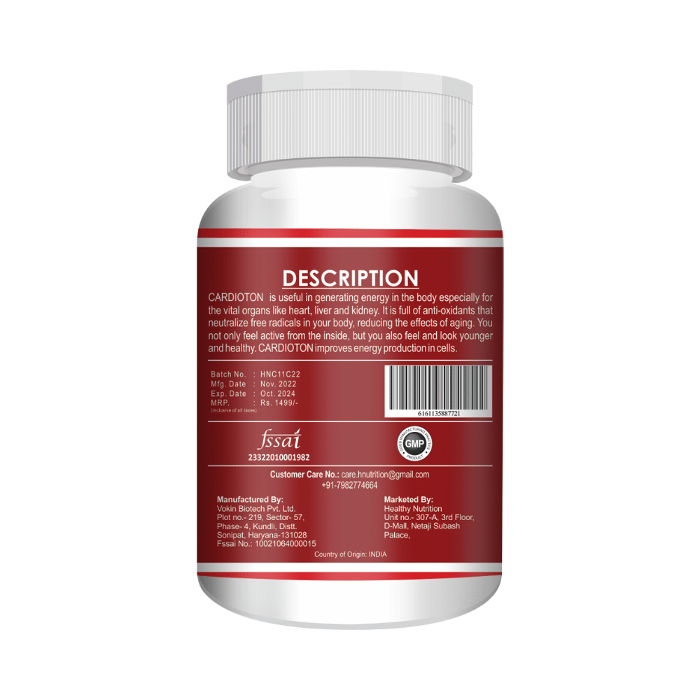 Healthy Nutrition Cardioton for Heart Health, BP & Blood Circulation | Capsule - Image 3