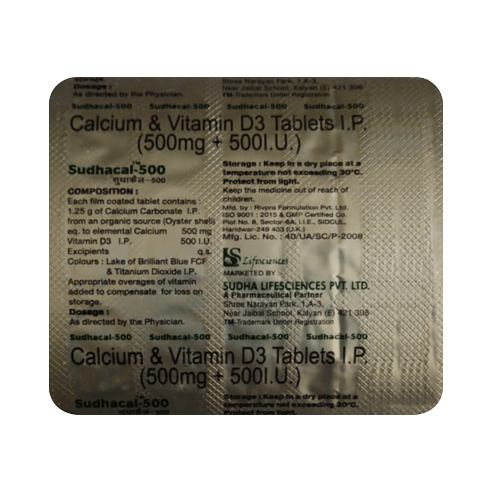Sudhacal 500 Tablet - Image 3