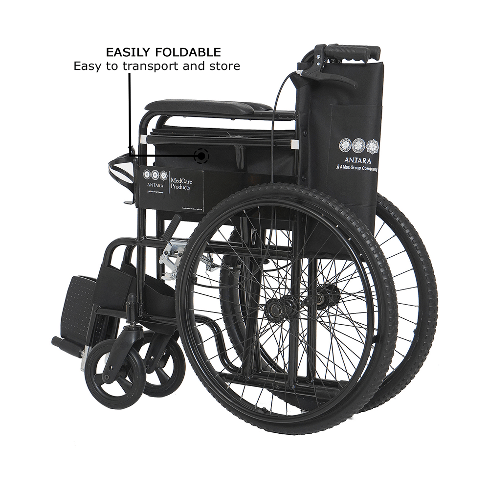 Antara Wheel Assist Pro Wheelchair Black - Image 7