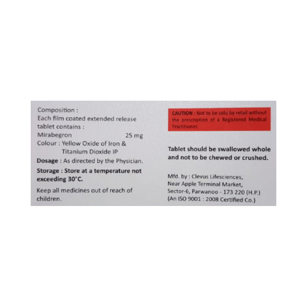 Obmira 25mg Tablet ER - Image 2