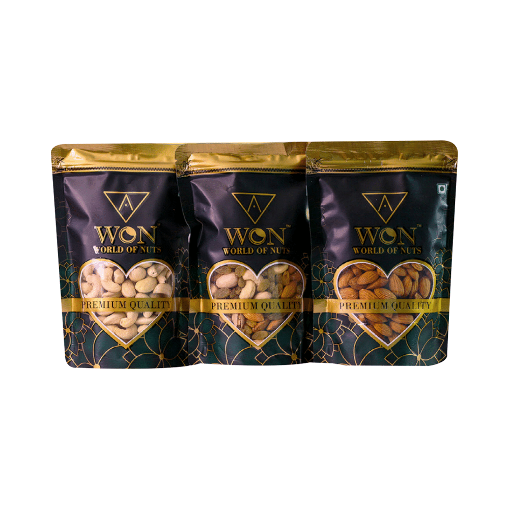 Awon Combo Pack of Cashew (235gm), Mixed Dry Fruits (240gm), Almonds (240gm) - Image 1