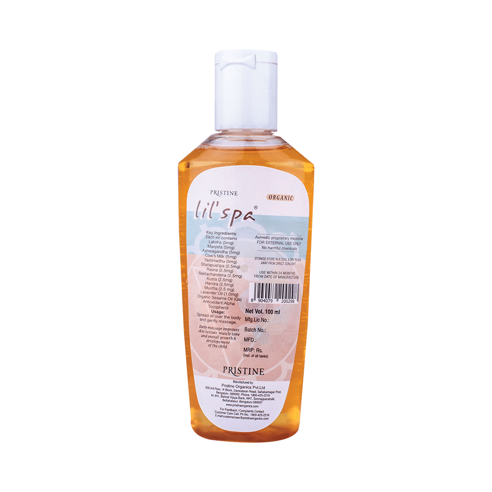 Pristine Lil' Spa Organic Baby Massage Oil - Image 2