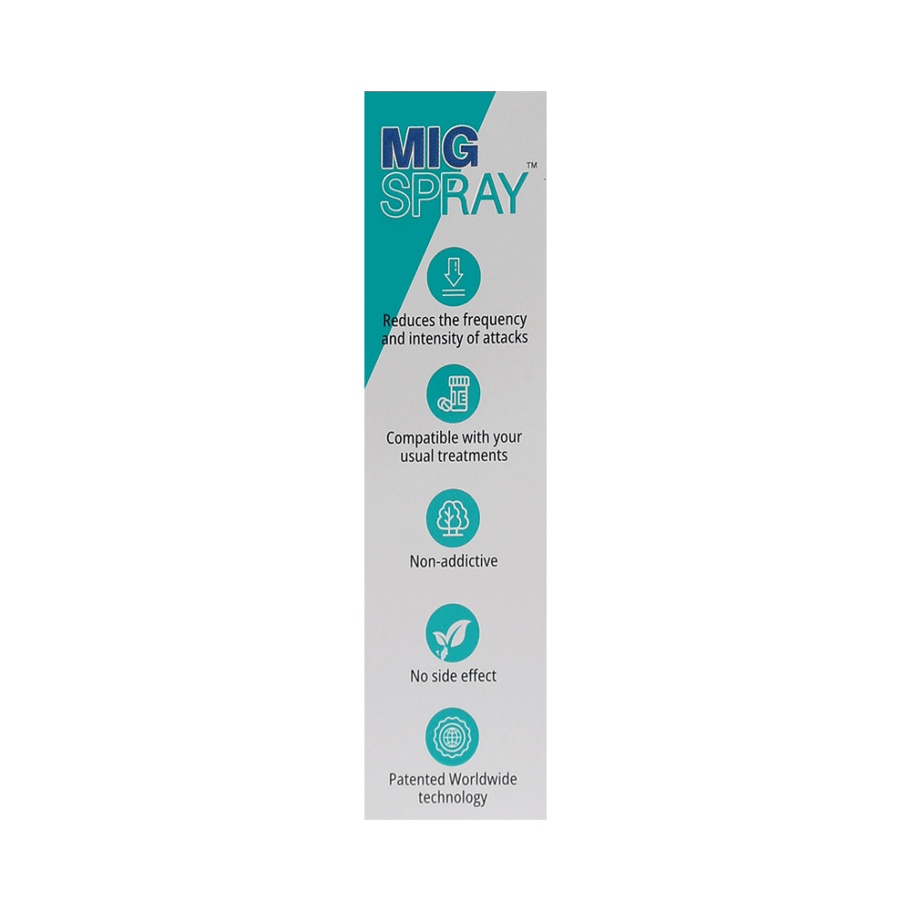 Migspray Instant Migraine Headache Pain Relief, Ayurvedic Nasal Spray with Plant Extracts (15ml Each) - Image 3