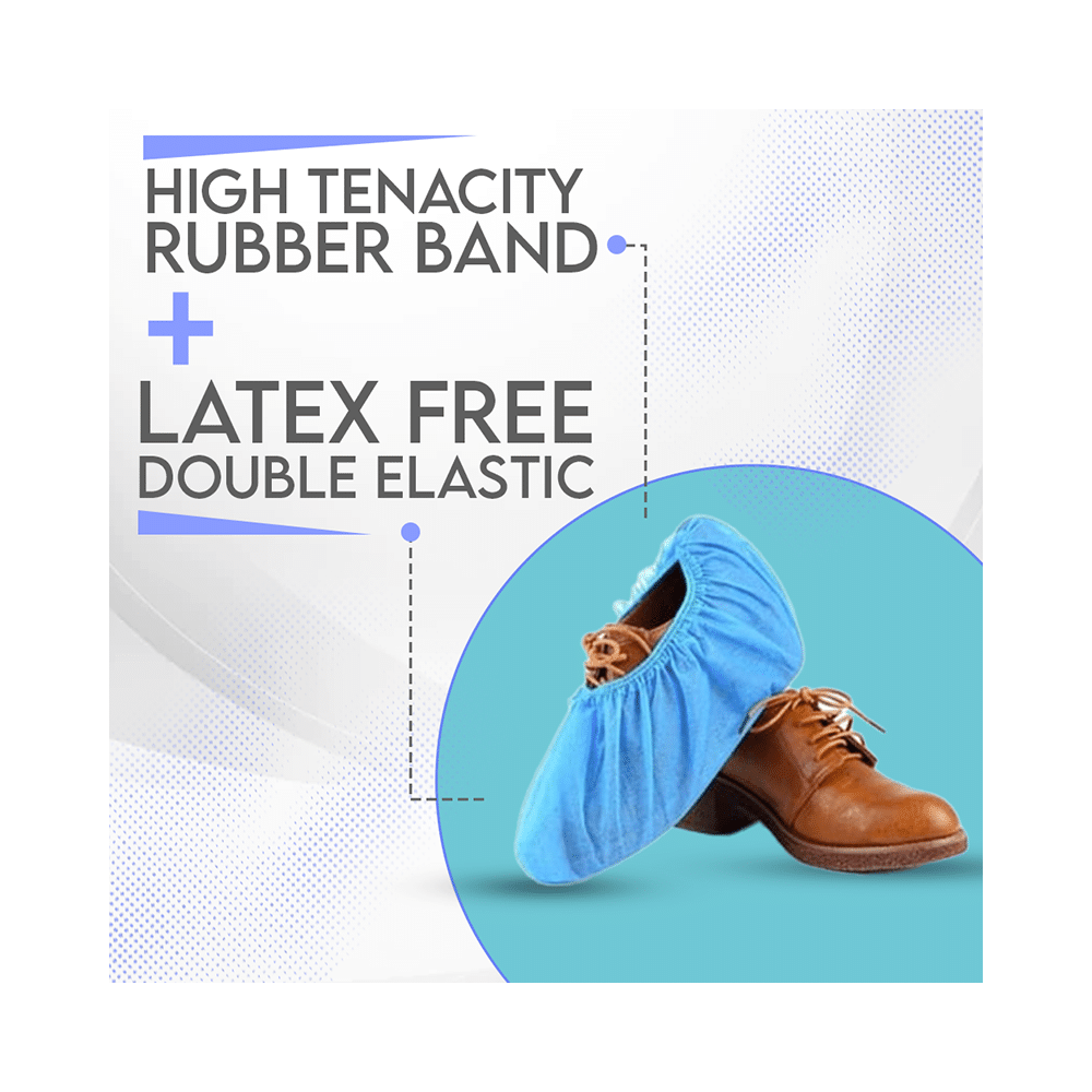 S4 Healthcare Disposable Non Woven Shoe Covers White - Image 6