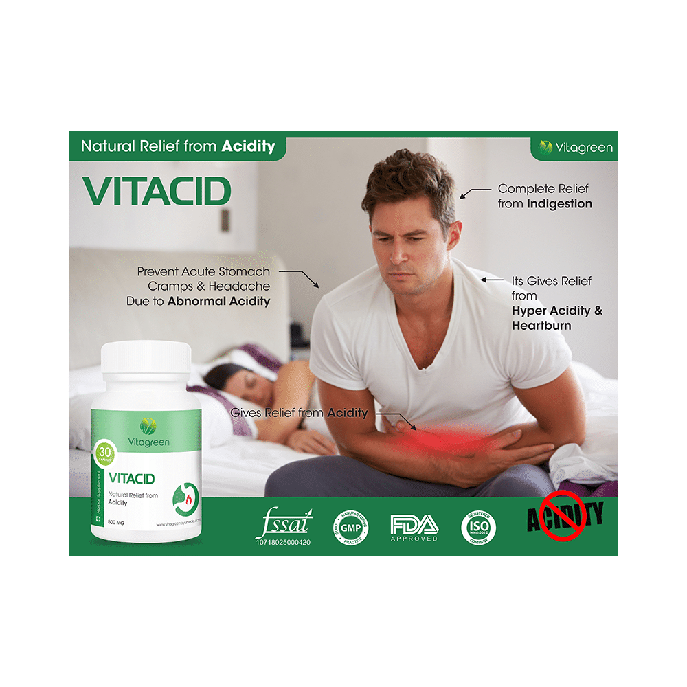 Vitagreen Vitacid 500mg Capsule - Image 5