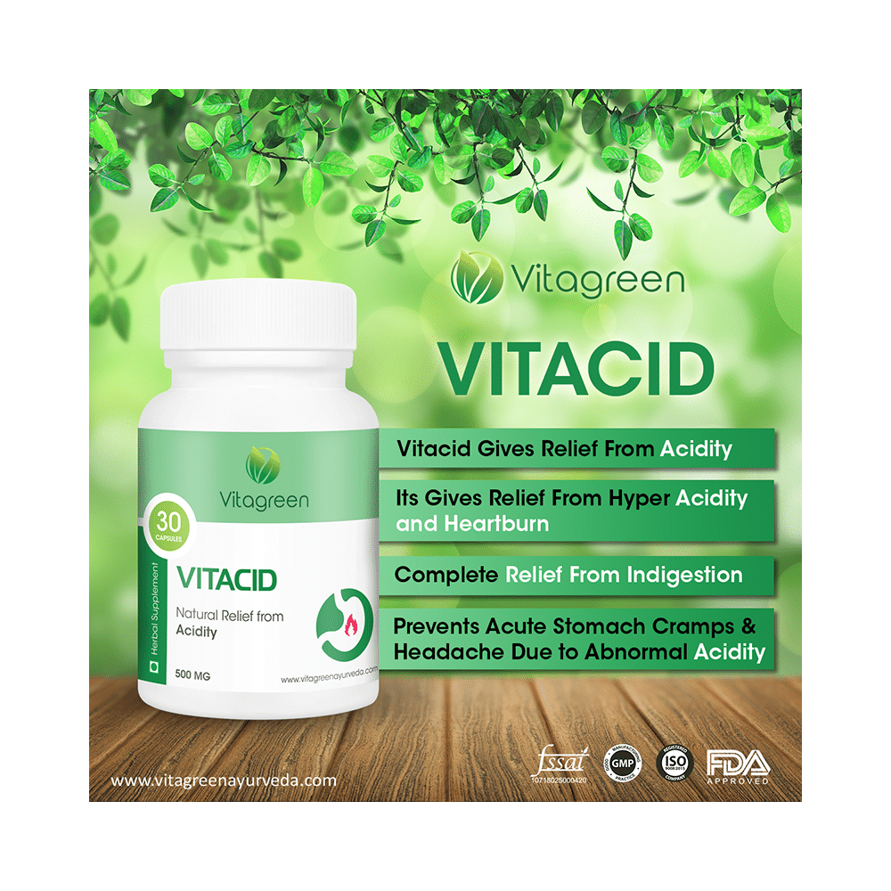 Vitagreen Vitacid 500mg Capsule - Image 4