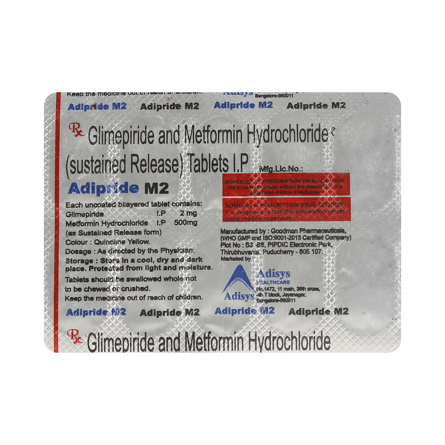 Adipride M 2mg/500mg Tablet SR - Image 3