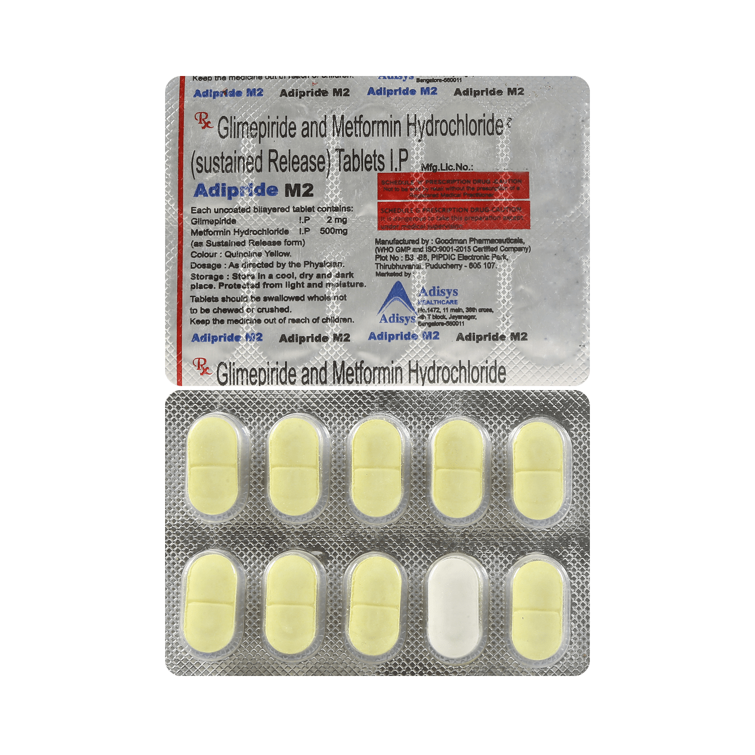 Adipride M 2mg/500mg Tablet SR - Image 1