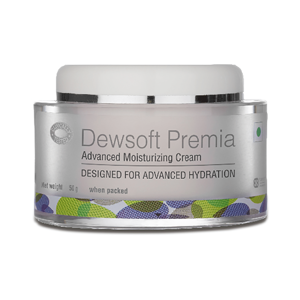Dewsoft Premia Advanced Moisturising Cream | Non-Comedogenic & Paraben Free Face Care Product | Dermatologically Tested | Derma Care | For Advanced Hydration - Image 3