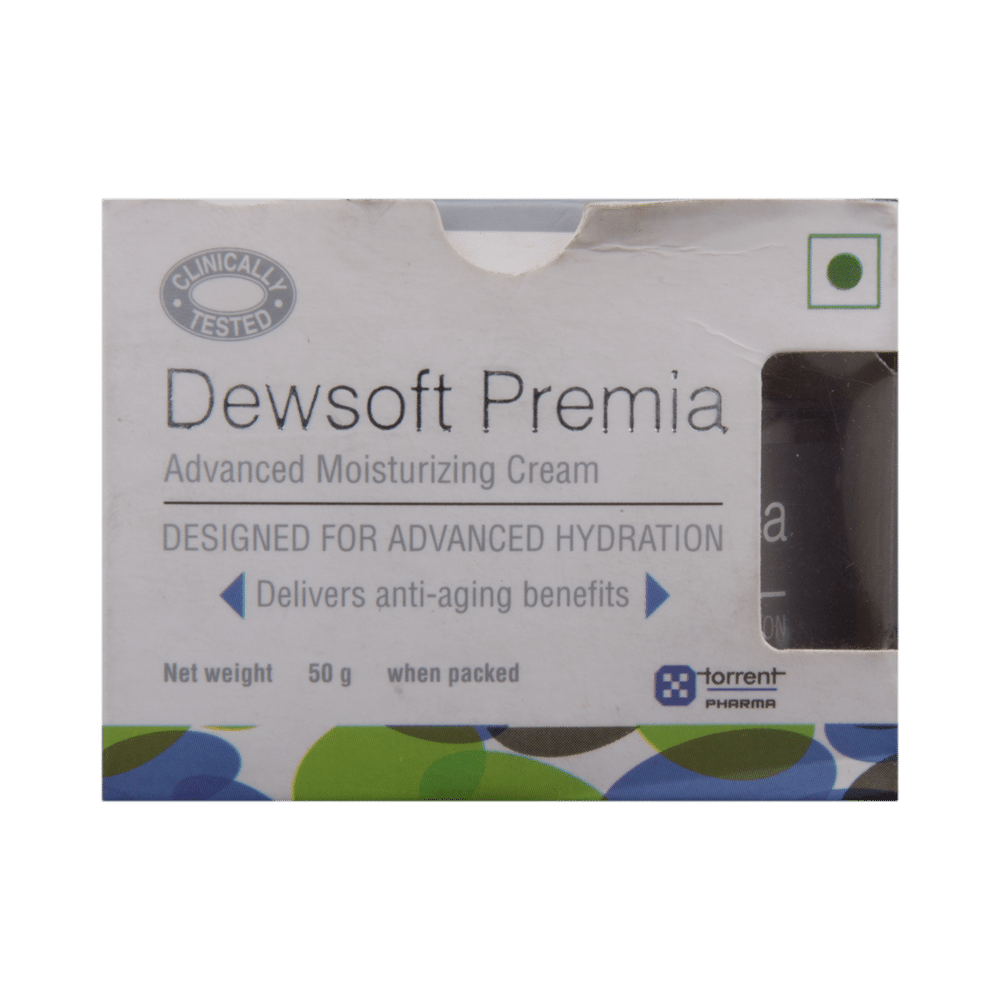 Dewsoft Premia Advanced Moisturising Cream | Non-Comedogenic & Paraben Free Face Care Product | Dermatologically Tested | Derma Care | For Advanced Hydration - Image 1