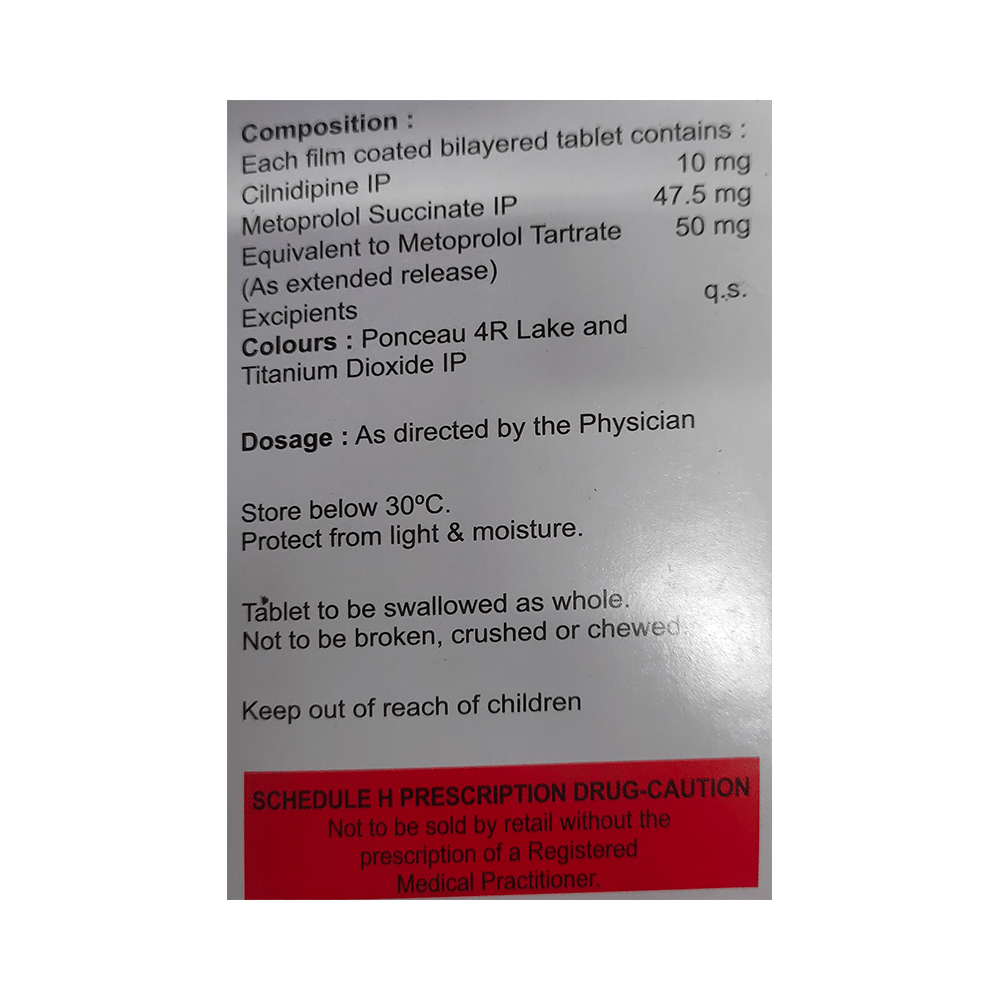Cilamet XL 10/50 Tablet ER - Image 2