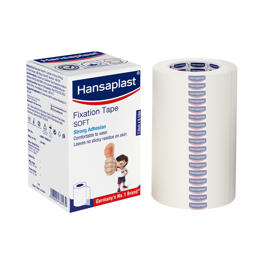 Hansaplast Soft Fixation Tape 7.5cm x 9.14m - Image 3