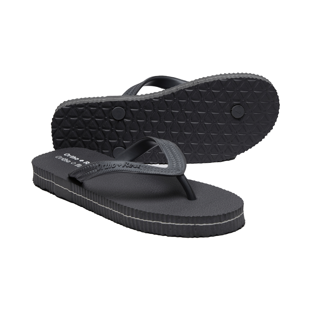 Ortho + Rest Unisex Hawaii Chappal Orthopedic Comfort, Bathroom Rubber Flip-Flops Black 11 - Image 5