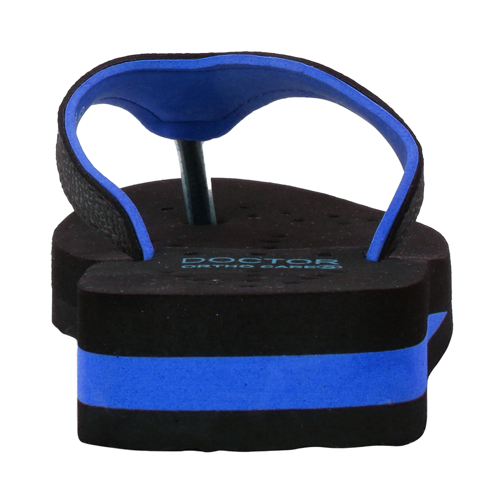 Doctor Extra Soft Orthopaedic Diabetic Pregnancy Comfort Flat Flipflops Slippers For Women 4UK BK Blue - Image 5