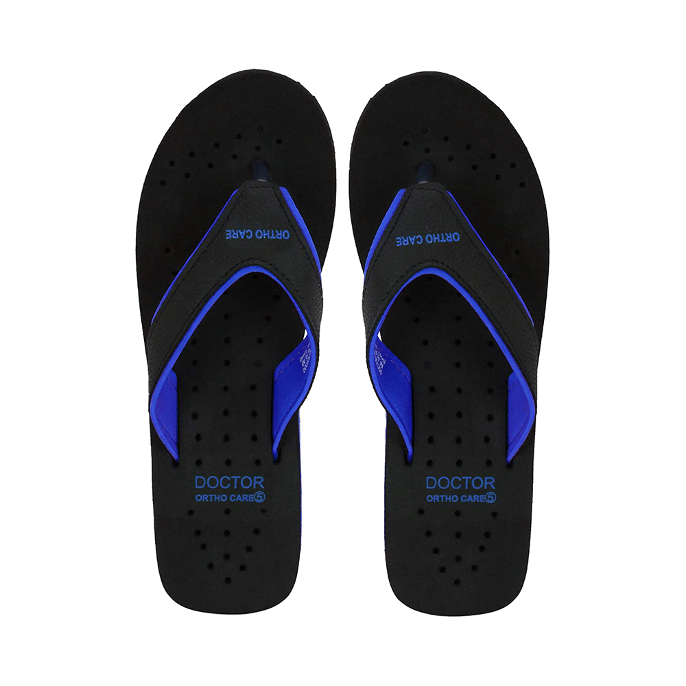 Doctor Extra Soft Orthopaedic Diabetic Pregnancy Comfort Flat Flipflops Slippers For Women 4UK BK Blue - Image 1