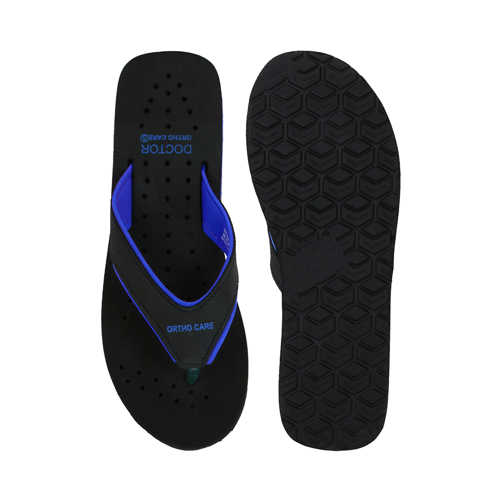 Doctor Extra Soft Orthopaedic Diabetic Pregnancy Comfort Flat Flipflops Slippers For Women 4UK BK Blue - Image 4