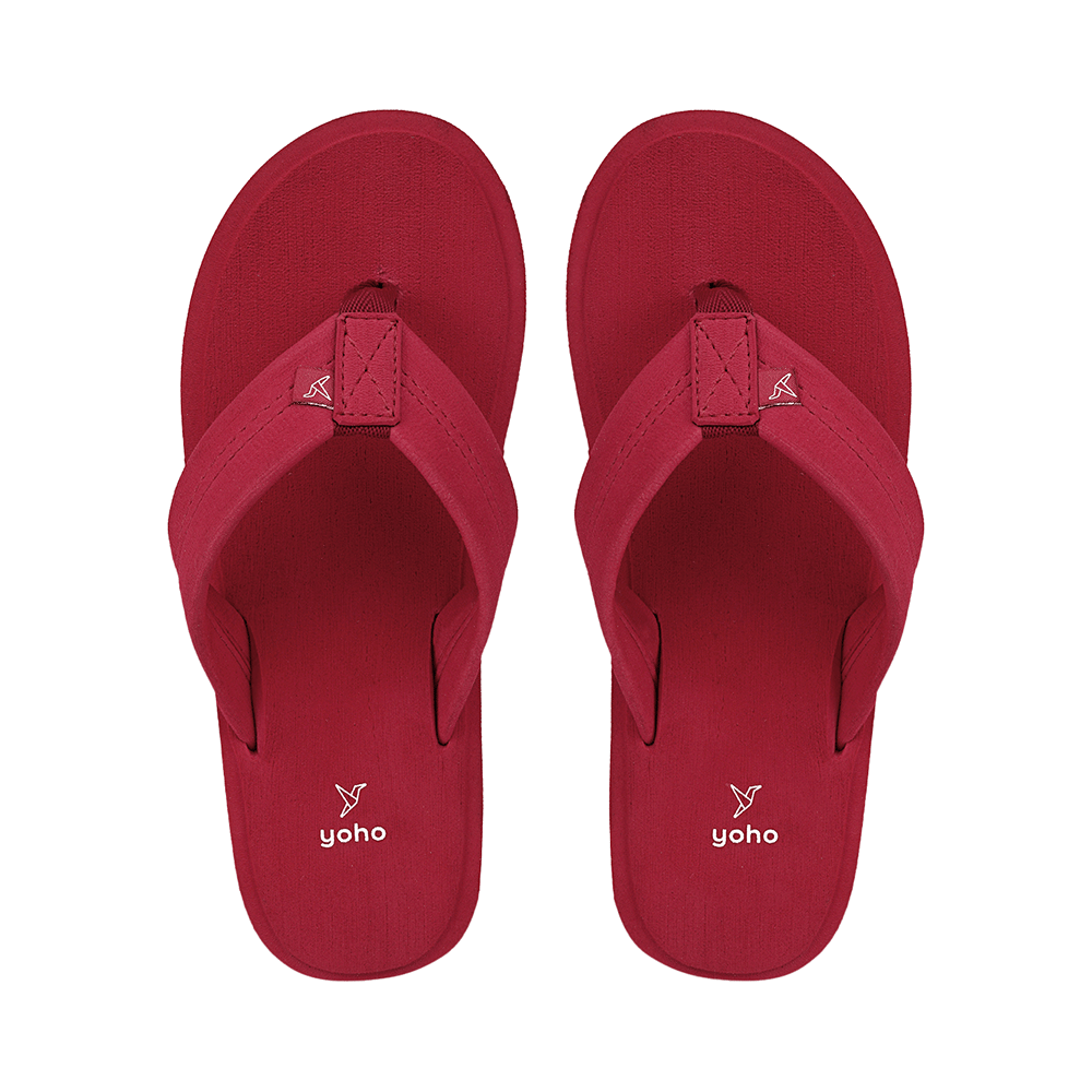 Yoho Lifestyle Doctor Ortho Soft Comfortable and Stylish Flip Flop Slippers for Women Coral Red 8 - Image 3