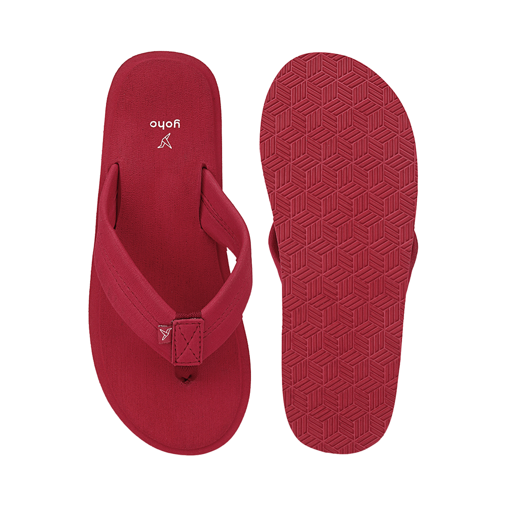 Yoho Lifestyle Doctor Ortho Soft Comfortable and Stylish Flip Flop Slippers for Women Coral Red 8 - Image 4