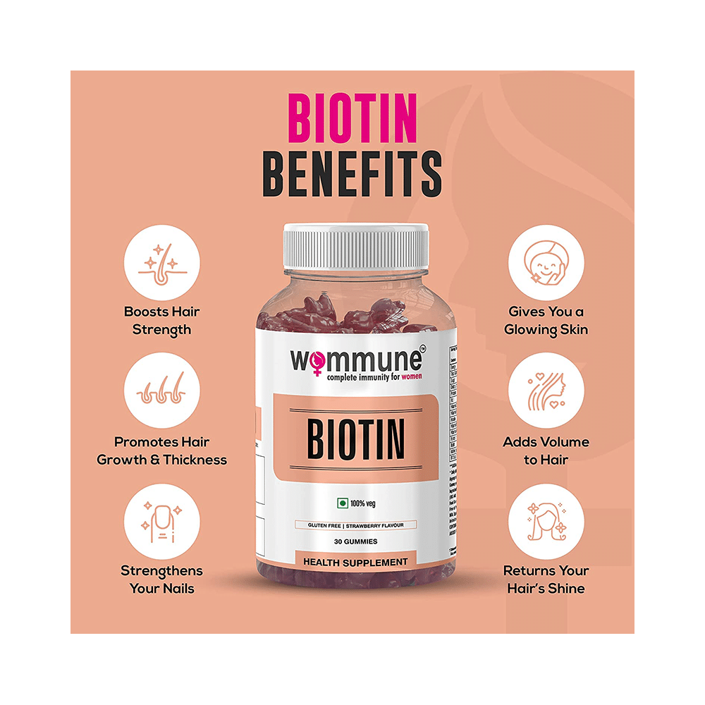 Wommune Biotin Gummies Strawberry - Image 5