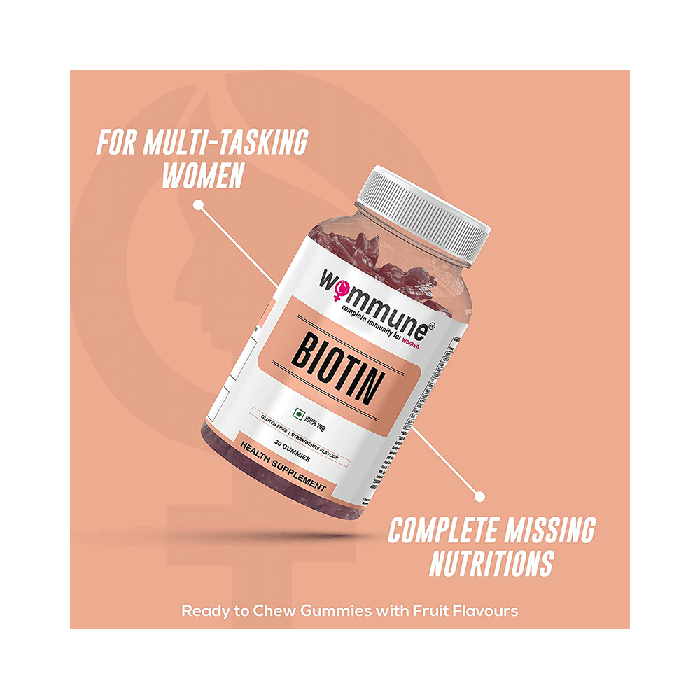 Wommune Biotin Gummies Strawberry - Image 3