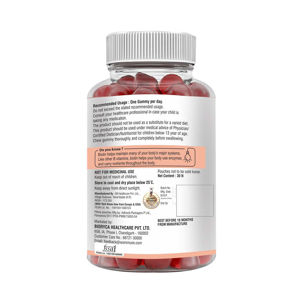 Wommune Biotin Gummies Strawberry - Image 2