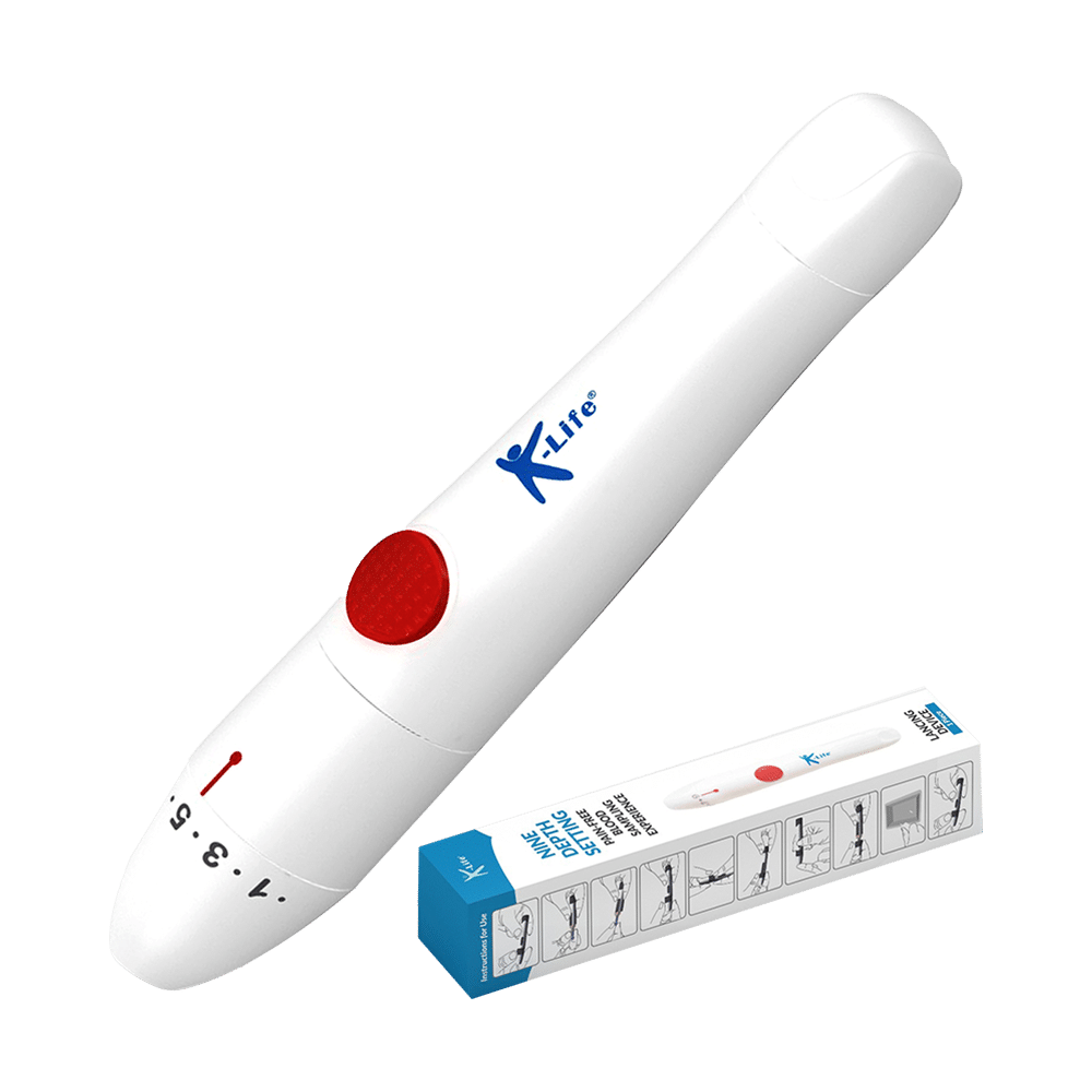 K-Life Adjustable Painless Glucometer Blood Lancet Pen Device - Image 1